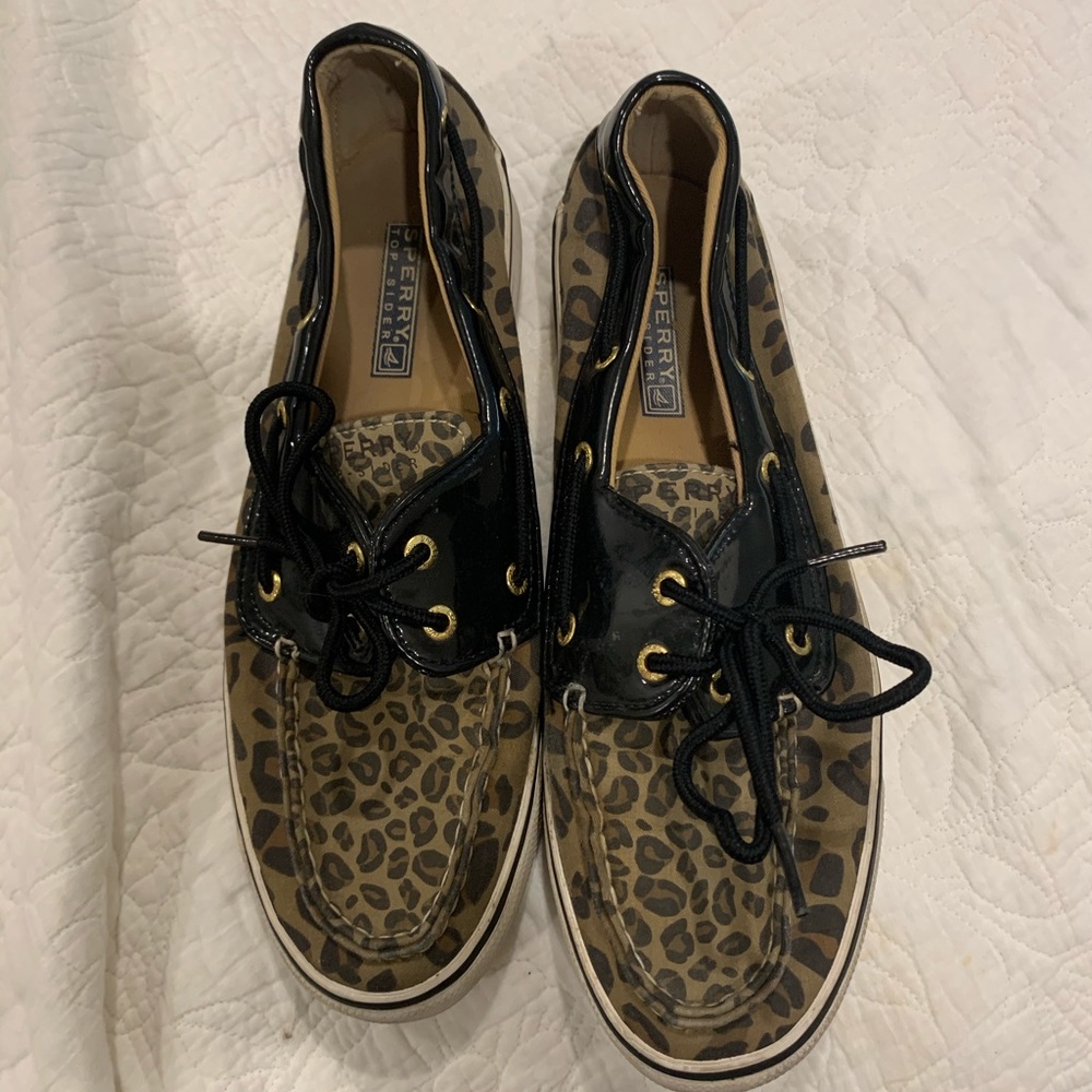 Women’s used Cheetah Print Sperry’s size 9